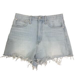 Madewell The Mom Jean Short Short Light Wash 27